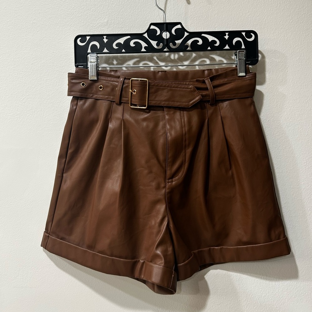 The Vintage Shop Brown High Waist Shorts